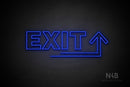 "EXIT" (right up arrow, Seconds font) - LED neon sign