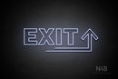 "EXIT" (right up arrow, Seconds font) - LED neon sign