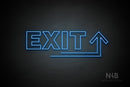 "EXIT" (right up arrow, Seconds font) - LED neon sign