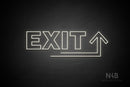 "EXIT" (right up arrow, Seconds font) - LED neon sign