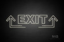 "EXIT" (two sided up arrow, Seconds font) - LED neon sign