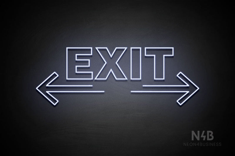 "EXIT" (two sided arrow, Seconds font) - LED neon sign