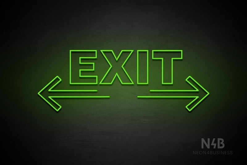 "EXIT" (two sided arrow, Seconds font) - LED neon sign