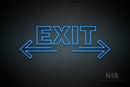 "EXIT" (two sided arrow, Seconds font) - LED neon sign