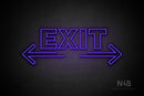 "EXIT" (two sided arrow, Seconds font) - LED neon sign