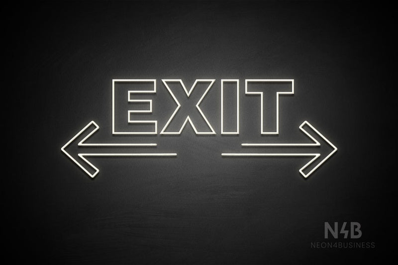 "EXIT" (two sided arrow, Seconds font) - LED neon sign