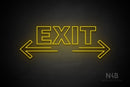 "EXIT" (two sided arrow, Seconds font) - LED neon sign