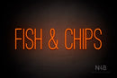 "FISH & CHIPS" (Diamond font) - LED neon sign