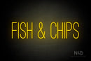 "FISH & CHIPS" (Diamond font) - LED neon sign