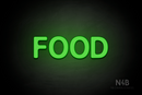 "FOOD" (Adventure font) - LED neon sign