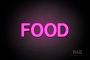 "FOOD" (Adventure font) - LED neon sign