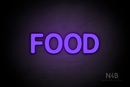 "FOOD" (Adventure font) - LED neon sign