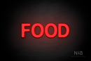 "FOOD" (Adventure font) - LED neon sign