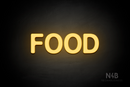 "FOOD" (Adventure font) - LED neon sign