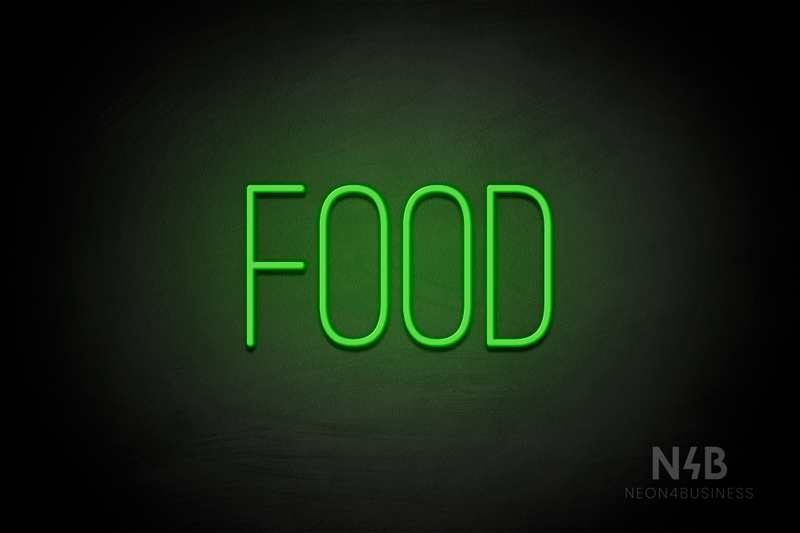 "FOOD" (Diamond font) - LED neon sign