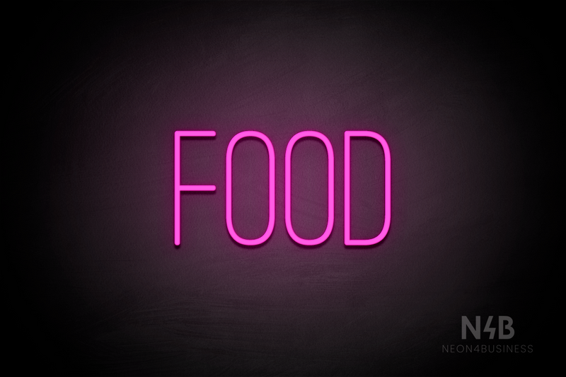 "FOOD" (Diamond font) - LED neon sign
