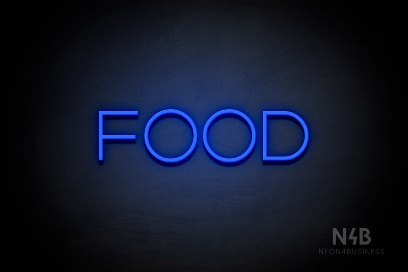 "FOOD" (Reason font) - LED neon sign