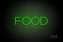 "FOOD" (Reason font) - LED neon sign
