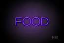 "FOOD" (Reason font) - LED neon sign