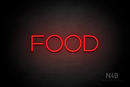 "FOOD" (Reason font) - LED neon sign