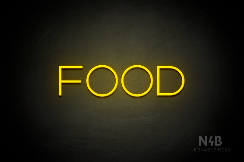 "FOOD" (Reason font) - LED neon sign