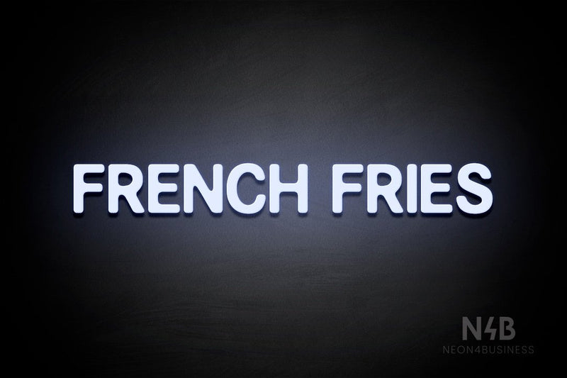 "FRENCH FRIES" (Adventure font) - LED neon sign