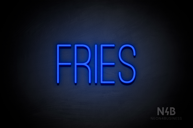 "FRIES" (Diamond font) - LED neon sign