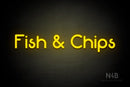 "Fish & Chips" (Mountain font) - LED neon sign