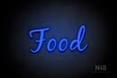 "Food" (Notes font) - LED neon sign
