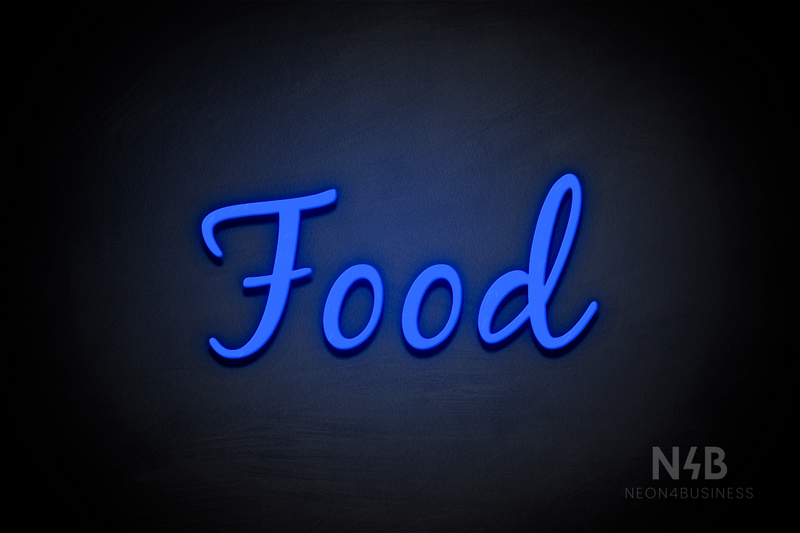 "Food" (Notes font) - LED neon sign