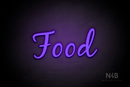 "Food" (Notes font) - LED neon sign