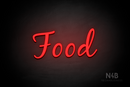 "Food" (Notes font) - LED neon sign
