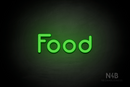"Food" (Mountain font) - LED neon sign