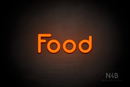 "Food" (Mountain font) - LED neon sign