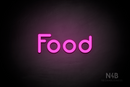 "Food" (Mountain font) - LED neon sign