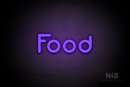 "Food" (Mountain font) - LED neon sign