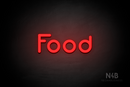 "Food" (Mountain font) - LED neon sign