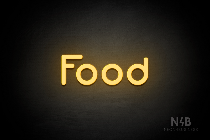 "Food" (Mountain font) - LED neon sign