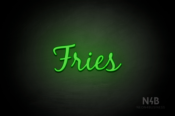 "Fries" (Notes font) - LED neon sign