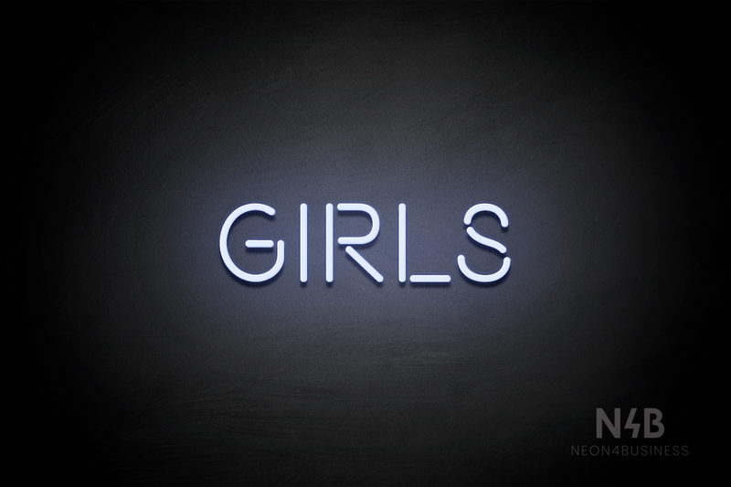 "Girls" (Brilliant font) - LED neon sign