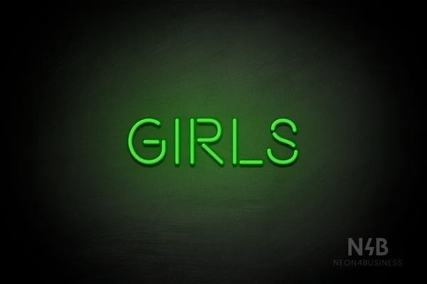 "Girls" (Brilliant font) - LED neon sign