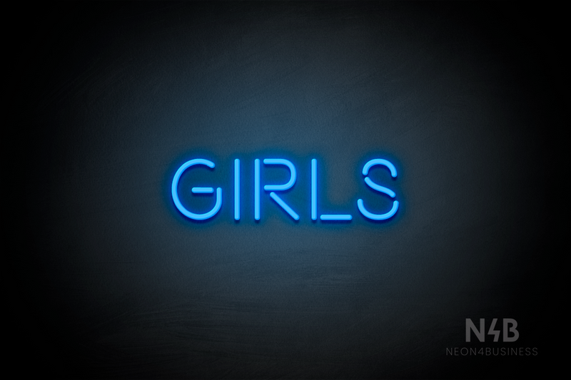 "Girls" (Brilliant font) - LED neon sign
