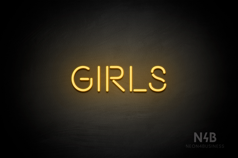 "Girls" (Brilliant font) - LED neon sign