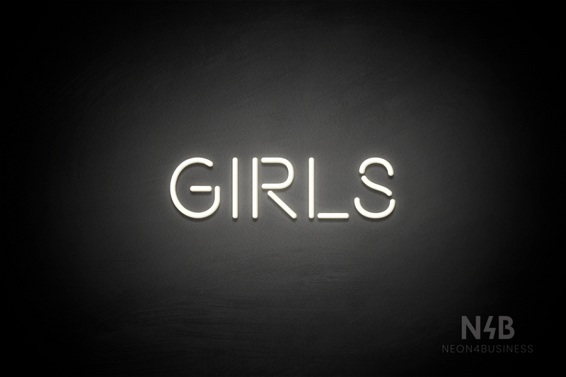 "Girls" (Brilliant font) - LED neon sign