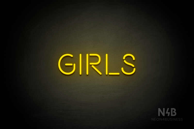 "Girls" (Brilliant font) - LED neon sign