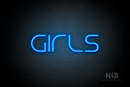 "Girls" (Nonna font) - LED neon sign