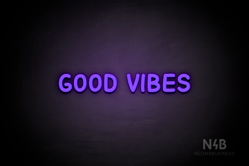 "GOOD VIBES" (Cocktail font) - LED neon sign