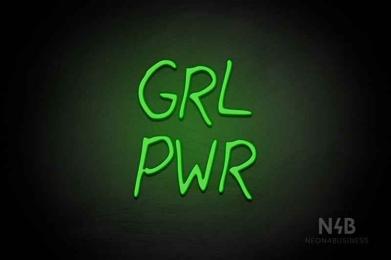"GRL PWR" (Moraline font) - LED neon sign