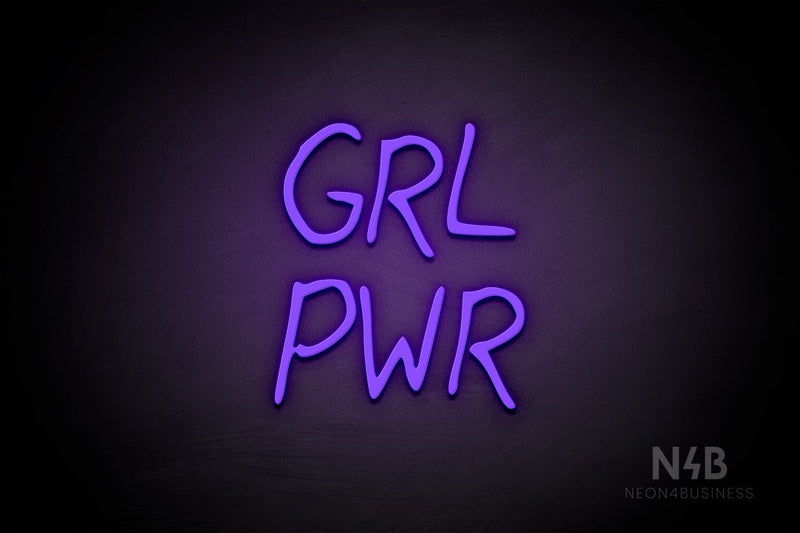"GRL PWR" (Moraline font) - LED neon sign