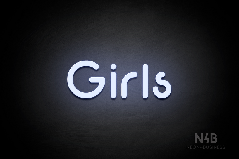 "Girls" (Mountain font) - LED neon sign